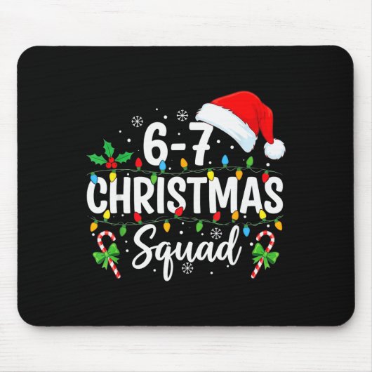 6-7 Kerstploeg Grappig 67 Zes Zeven Meme Kerstmis Muismat (Voorkant)