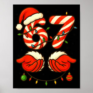 6-7 Kerstploeg Grappig 67 Zes Zeven Meme Kerstmis Poster