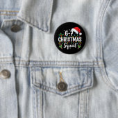 6-7 Kerstploeg Grappig 67 Zes Zeven Meme Kerstmis Ronde Button 5,7 Cm (In situ)