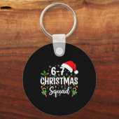 6-7 Kerstploeg Grappig 67 Zes Zeven Meme Kerstmis Sleutelhanger (Voorkant)