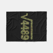 6 7 Leger Patroon Meme Vierkantswortel 4489 Jargon Fleece Deken (Voorkant (Horizontaal))