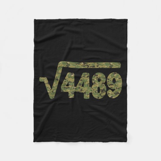 6 7 Leger Patroon Meme Vierkantswortel 4489 Jargon Fleece Deken (Voorkant)