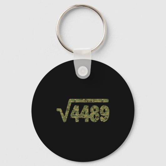 6 7 Leger Patroon Meme Vierkantswortel 4489 Jargon Sleutelhanger (Voorkant)