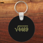 6 7 Leger Patroon Meme Vierkantswortel 4489 Jargon Sleutelhanger (Voorkant)