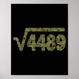 6 7 Leger Patroon Meme Vierkantswortel 4489 Sla Ja Poster
