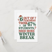 6 7 Leraar Zes Zeven 67 Kerstman Gen Alpha  Kaart (Voorkant / Achterkant in situ)