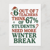 6 7 Leraar Zes Zeven 67 Kerstman Gen Alpha Uitnodiging Briefkaart (Voorkant)