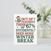 6 7 Leraar Zes Zeven 67 Kerstman Gen Alpha  Uitnodiging Briefkaart (Staand voorkant)