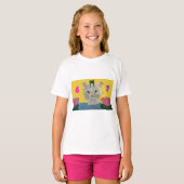 6 7 Mad Cat with frog on its head T-shirt (Voorkant volledig)