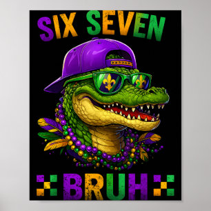 6 7 Mardi Gras Alligator Voor Kinderen Jongens Gra Poster