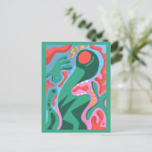 6 7 Martian alien Feestdagenkaart (Staand voorkant)