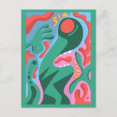 6 7 Martian alien Feestdagenkaart (Voorkant)