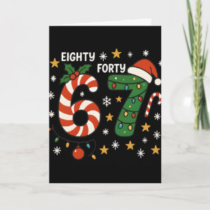 6-7 Meme 8647 Kerstmis Hersenrot Grappig Anti Trum Kaart