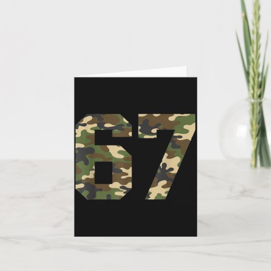 6-7 Meme Camo Cool Six-seven Funny 67 Gen Z Alpha  Kaart (Voorkant)