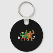 6 7 Meme Christmas Alien Sasquatch Six Seven Fun  Sleutelhanger (Voorkant)