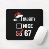 6-7 Meme Christmas Naughty Nice 67 Six Seven Funny Muismat (Met muis)