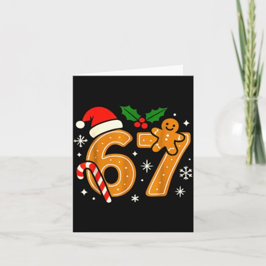 6 7 Meme Christmas Shirt 67 Six Seven Cookies Ging Kaart (Voorkant)