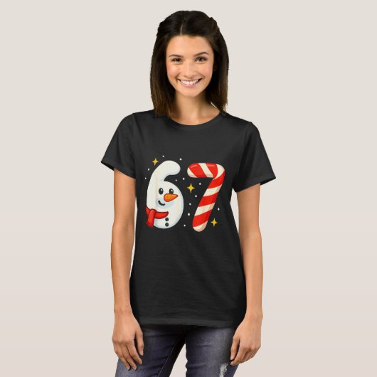 6 7 Meme Christmas Shirt 67 Six Seven Snowman Boy (Voorkant volledig)