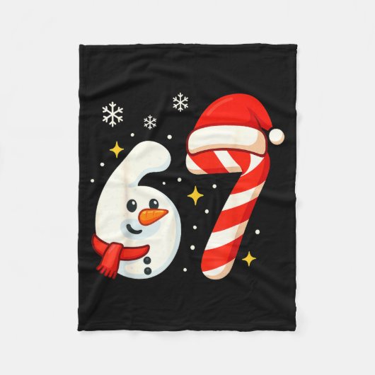 6 7 Meme Christmas Shirt 67 Six Seven Snowman Boy  Fleece Deken (Voorkant)