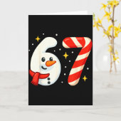6 7 Meme Christmas Shirt 67 Six Seven Snowman Boy  Kaart (Gele Bloem)