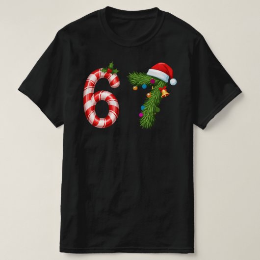 6 7 Meme Christmas Six Seven  Funny Meme T-shirt (Design voorkant)