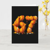 6 7 Meme Fried Chicken 67 Pyjama Kinderen Zes Zeve Kaart (Gele Bloem)