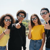 6-7 Meme Funny Black Retro Zonnebril