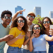 6-7 Meme Funny Black Retro Zonnebril