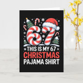 6-7 Meme Gen Alpha Dit Is Mijn 67 Kerst Pyjama Kaart (Gele Bloem)