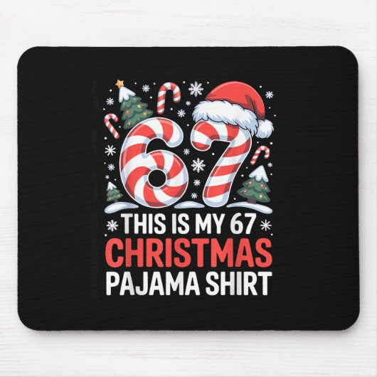 6-7 Meme Gen Alpha Dit Is Mijn 67 Kerst Pyjama Muismat (Voorkant)