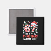 6-7 Meme Gen Alpha Dit Is Mijn 67 Kerstmis Pyjama Magneet (Voorkant / Achterkant)
