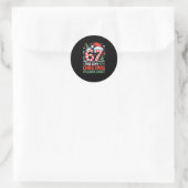 6-7 Meme Gen Alpha Dit Is Mijn 67 Kerstmis Pyjama Ronde Sticker (Tas)