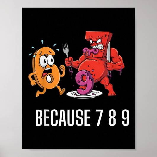6 7 Meme Grapje Omdat 7 8 9 Grappige Kinderen 67  Poster (Voorkant)