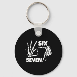 6 7 Meme Grappige Skelet Handen Halloween Koppels  Sleutelhanger