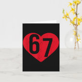 6 7 Meme Heart Gen Alpha Six Seven 67 Valentines B Kaart (Gele Bloem)