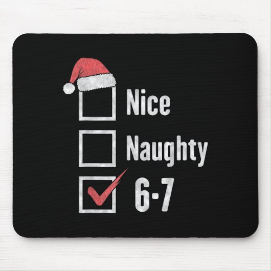6-7 Meme Hersenrot Leuk Stout 67 Grappig Kerstmis Muismat (Voorkant)