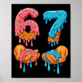 6 7 Meme Ice Cream Drip Gen Alpha Slang Poster (Voorkant)