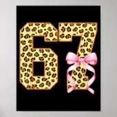 6-7 Meme Leopard Cheetah Cool Six-seven Funny 67 G Poster (Voorkant)