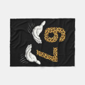 6-7 Meme Leopard Cheetah Cool Six-seven Funny  Fleece Deken (Voorkant (Horizontaal))