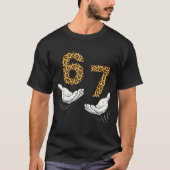 6-7 Meme Leopard Cheetah Cool Six-seven Funny  T-shirt (Voorkant)