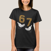 6-7 Meme Leopard Cheetah Cool Six-seven Funny  T-shirt (Voorkant)