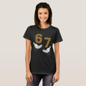 6-7 Meme Leopard Cheetah Cool Six-seven Funny  T-shirt (Voorkant volledig)