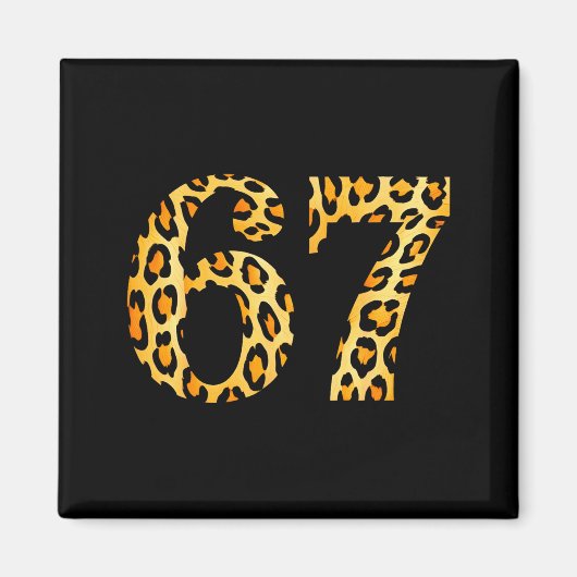 6-7 Meme Leopard Cheetah Cool Six-seven  Magneet (Voorkant)
