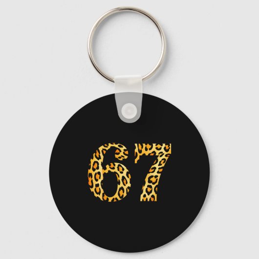 6-7 Meme Leopard Cheetah Cool Six-seven  Sleutelhanger (Voorkant)