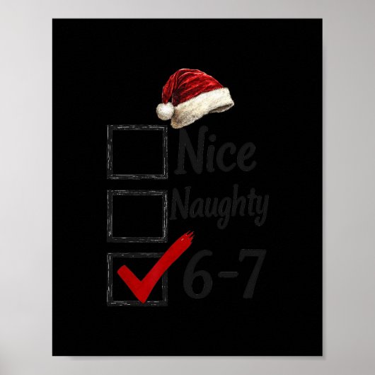 6-7 Meme Leuk Stout 67 Kerst Grappig Brain Rot Poster (Voorkant)