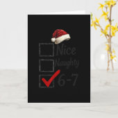 6-7 Meme Leuk Stout 67 Kerst Grappig Brein Rot Kaart (Gele Bloem)