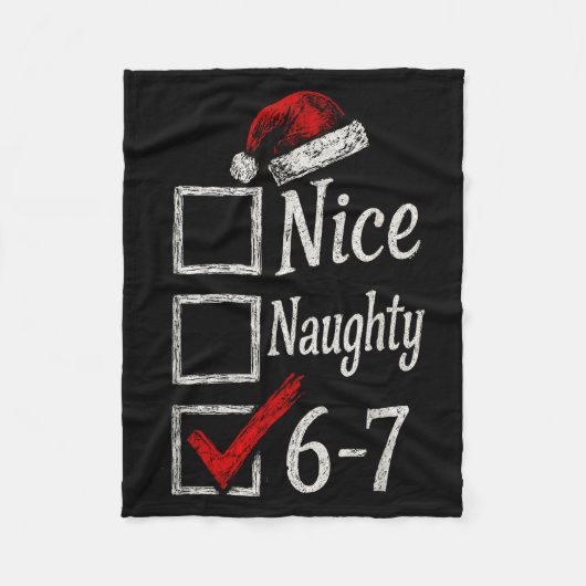 6-7 Meme Leuk Stout 67 Kerstmis Brain Rot Grappig Fleece Deken (Voorkant)