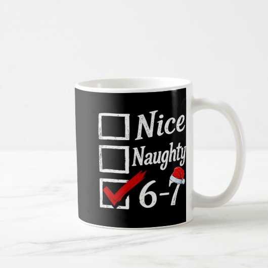 6-7 Meme Leuk Stout 67 Kerstmis Brain Rot Grappig Koffiemok (Rechts)