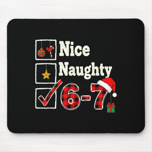 6-7 Meme Leuk Stout 67 Kerstmis Brain Rot Grappig Muismat (Voorkant)