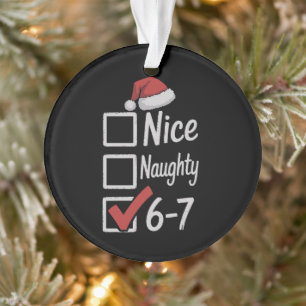 6-7 Meme Leuk Stout 67 Kerstmis Brain Rot Grappig Ornament